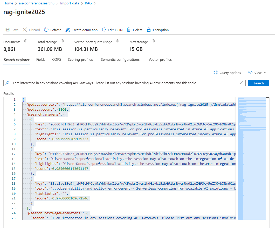 Azure AI Search Explorer